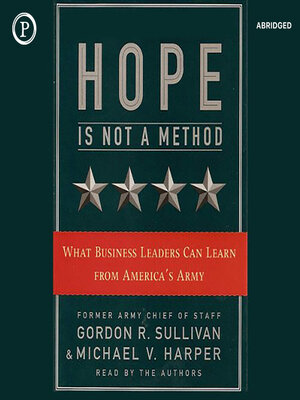 cover image of Hope Is Not a Method